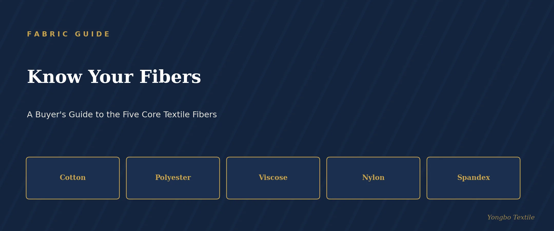 Textile fiber guide cotton polyester viscose nylon spandex